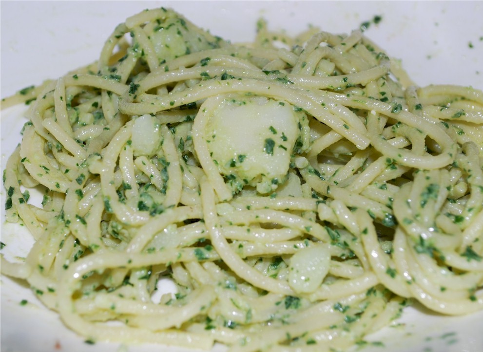 spaghetti pesto rucola